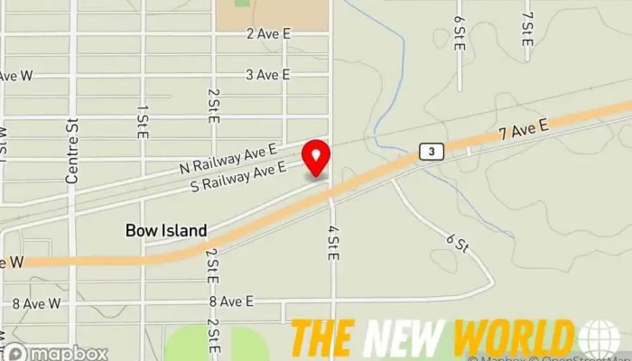 map of Shell Gas station, Convenience store, Fast food restaurant in Bow Island