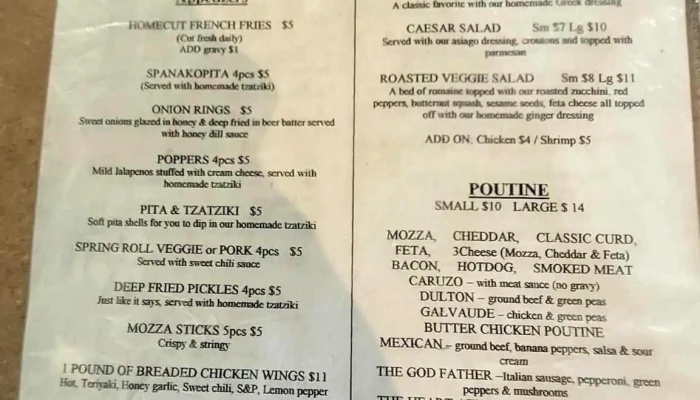 Soft Rock Bistro -  Menu - Diamond Valley