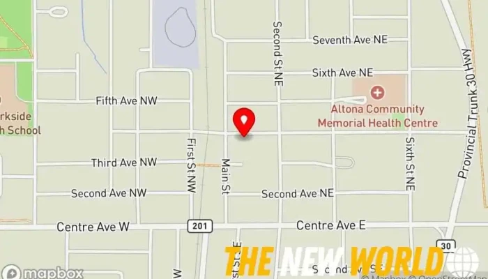 map of South Central Regional Library - Altona Branch Public library in Altona