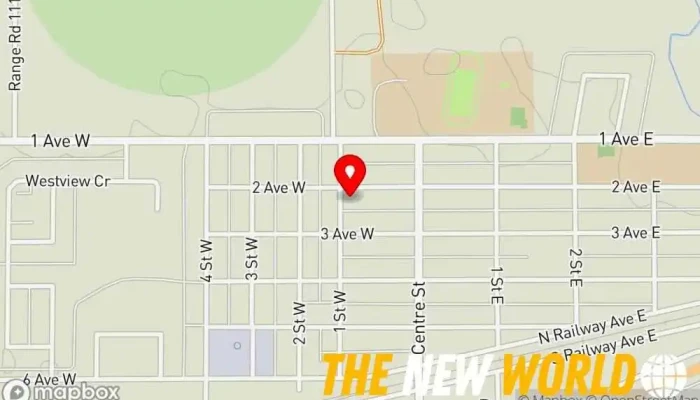 map of St. Andrew's United Church Church in Bow Island