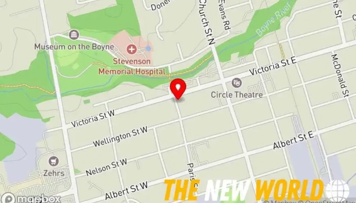 map of Standing on the Word Ministries Mission in Alliston