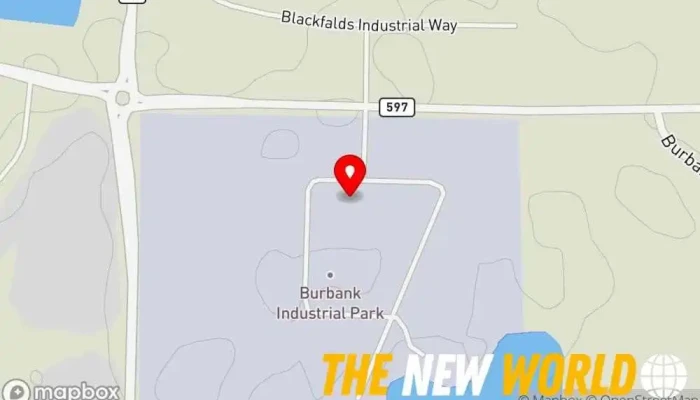 map of Sterling Industries Mechanical contractor, Bearing supplier, Gasket manufacturer, Electric generator shop, Machine workshop, Pump supplier, Seal shop, Water pump supplier in Blackfalds