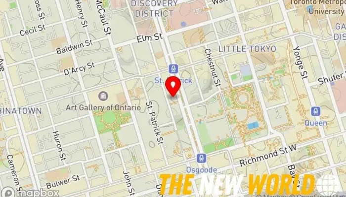 map of Tata Consultancy Services Software company in Toronto