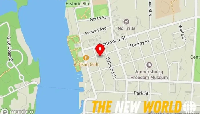 map of The Garage Gym Gym in Amherstburg