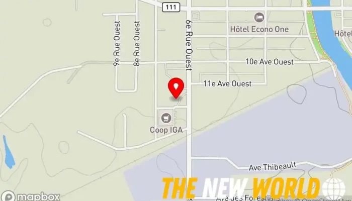 map of Tim Hortons Coffee shop, Bakery, Breakfast restaurant, Cafe, Donut shop, Fast food restaurant in Amos