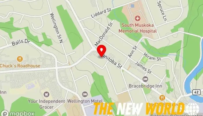 map of Tinti LLP Lawyer in Bracebridge