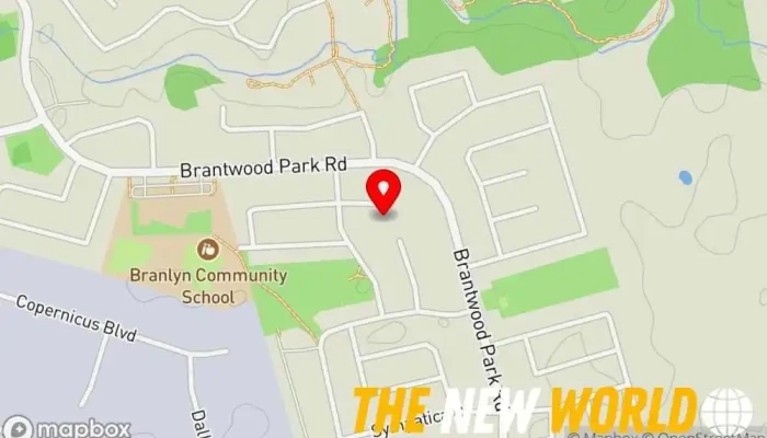 map of Woodard Technical Services Computer support and services in Brantford