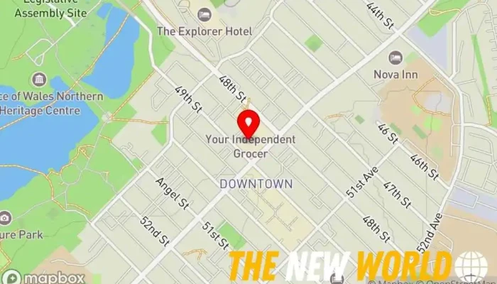 map of Yellowknife Chamber of Commerce Chamber of Commerce in Yellowknife