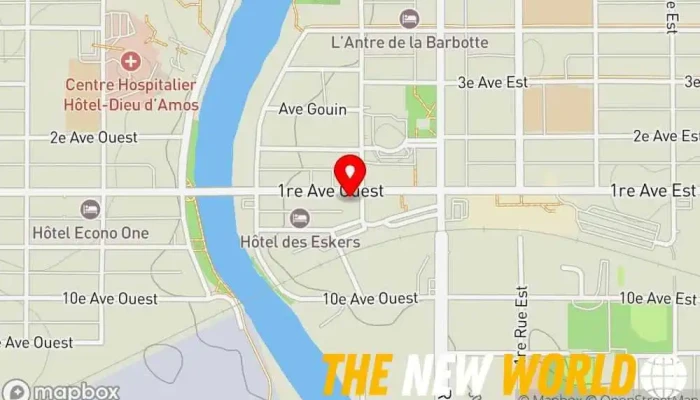 map of Zone Amos Employment center in Amos